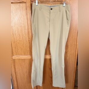 Under Armour Golf Pants 32x32 Khaki Stretch Athletic Fit Performance